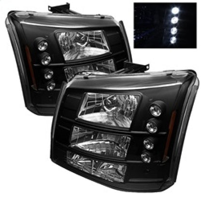 Spyder Chevy Silverado 1500/2500 03-06 Bumper Lights Crystal Headlights Blk HD-YD-CS03-1PC-AM-BK