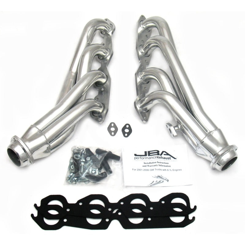 JBA 01-03 Gm Truck 8.1L BBC w/o EGR/A.I.R. 1-3/4in Primary Silver Ctd Cat4Ward Header