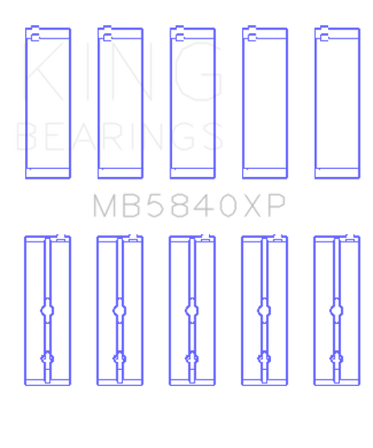 King Chrysler / Dodge Gen 3 Hemi 5.7L/6.1L/6.4L (Size STDX) Crankshaft Main Bearing Set (Set of 5)