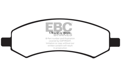 EBC 06-09 Chrysler Aspen 4.7 Ultimax2 Front Brake Pads