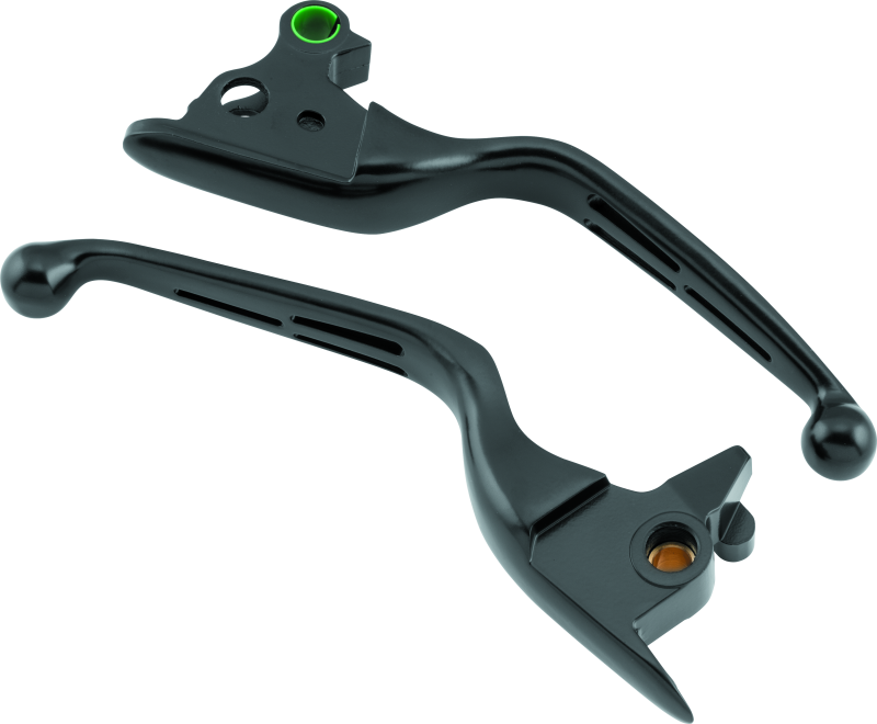 Bikers Choice 15-17 FLST FXST Black Slotted Lever Set