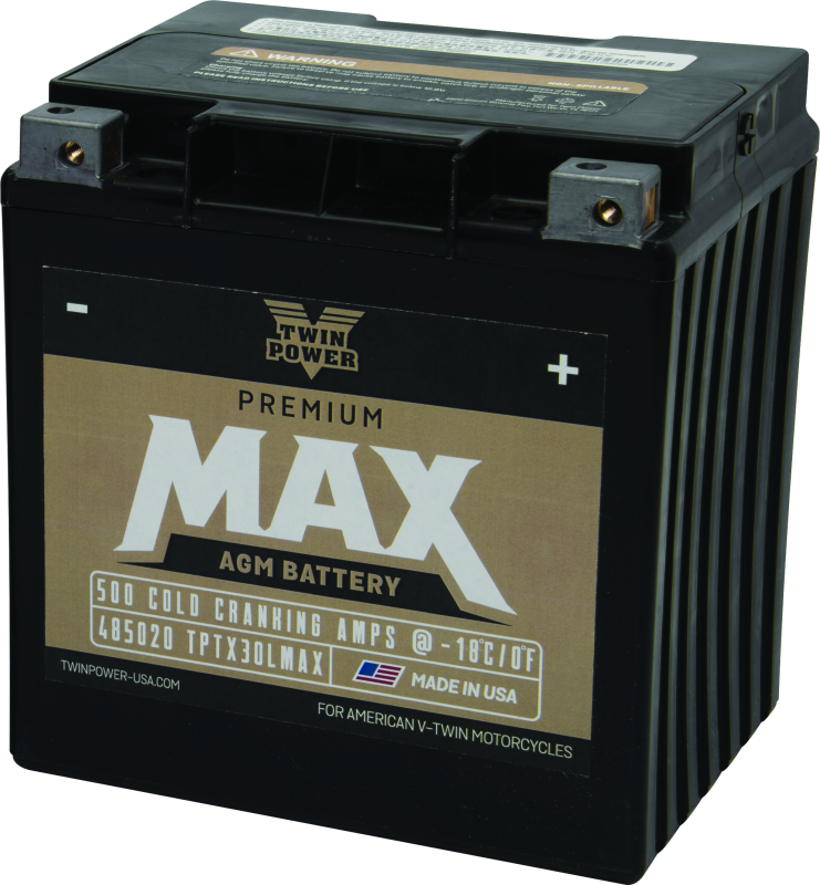 Twin Power GYZ-32HL Premium MAX Battery Replaces H-D 66010-97A Made in USA 500 CCA