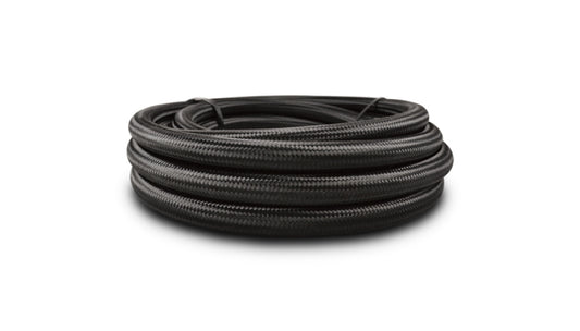 Vibrant -8 AN Black Nylon Braided Flex Hose (5 foot roll)