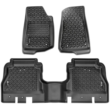 Rugged Ridge Floor Liner Kit Black F/R 20-21 Jeep Gladiator (JT)