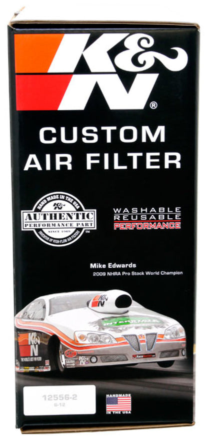 K&N Round Air Filter Assembly 5.25in ID / 5in Height / 5.125in Neck Flange / 1 1/4in Drop Base