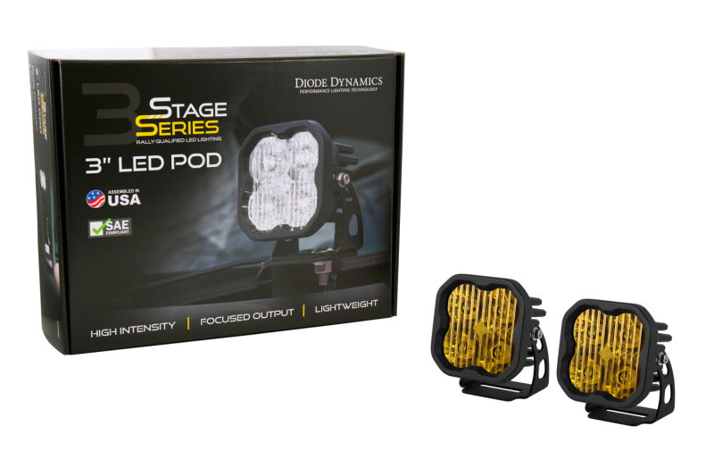 Diode Dynamics SS3 Sport ABL - Yellow SAE Fog Standard (Pair)