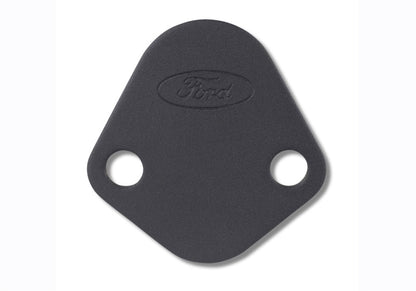 Ford Racing Fuel Pump Block Off Plate - Black Crinkle Finish w/ Ford Oval