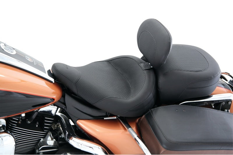 Mustang 83-21 Harley Electra Glide,Rd King Police Standard Touring Passenger Seat Textured - Black