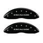 MGP 4 Caliper Covers Engraved Front & Rear Escalade Black finish silver ch