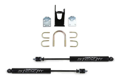 Fabtech 05-21 Ford F250/350 4WD Dual Stealth Steering Stabilizer Kit - Opposing Style