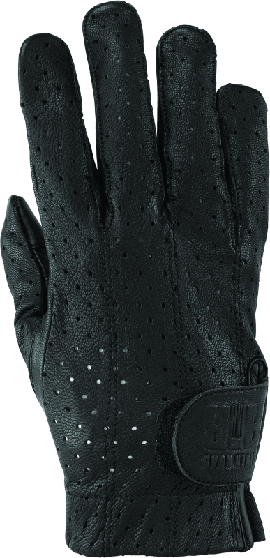 River Road Tucson Leather Perforated Gloves Black - Small