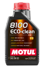 Motul 1L Synthetic Engine Oil 8100 Eco-Clean 0W30 12X1L - C2/API SM/ST.JLR 03.5007 - 1L