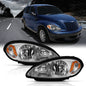 ANZO 2001-2005 Chrysler Pt Cruiser Crystal Headlight Chrome Amber (OE)