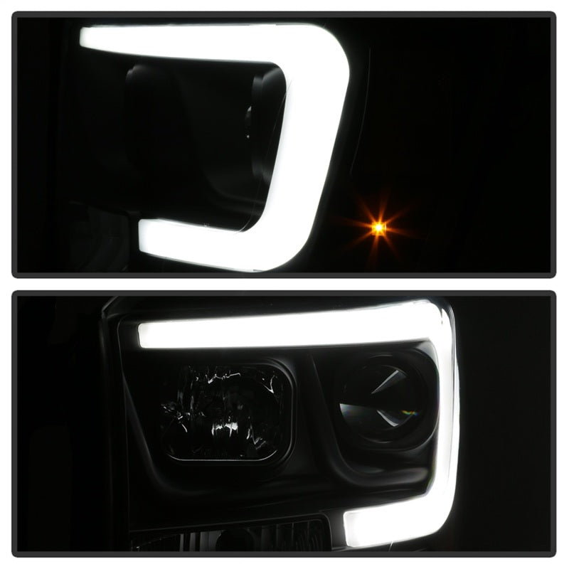 Spyder Dodge Ram 1500 06-08 V2 Projector Headlights - Light Bar DRL - Black (PRO-YD-DR06V2-LB-BK)