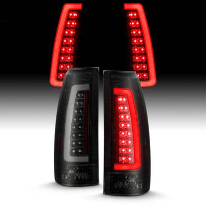 ANZO 1999-2000 Cadillac Escalade LED Taillights Black Housing Smoke Lens Pair