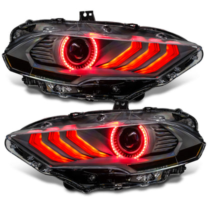 Oracle Lighting 18-23 Ford Mustang Dynamic ColorSHIFT LED Headlights - Black Series SEE WARRANTY