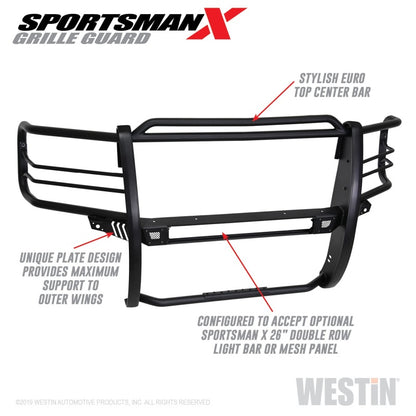 Westin 16-18 Chevy Silverado 1500 Sportsman X Grille Guard - Textured Black