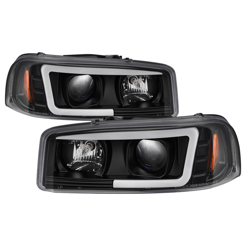 Spyder GMC Sierra 1500/2500/3500 99-06 V2 Projector Headlights - DRL - Black PRO-YD-CDE00V2-LB-BK