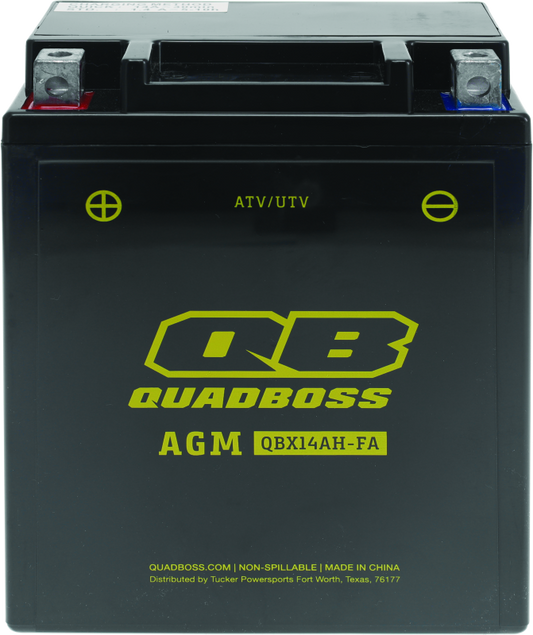 QuadBoss Maintenance-Free AGM Battery QBX14AH-FA