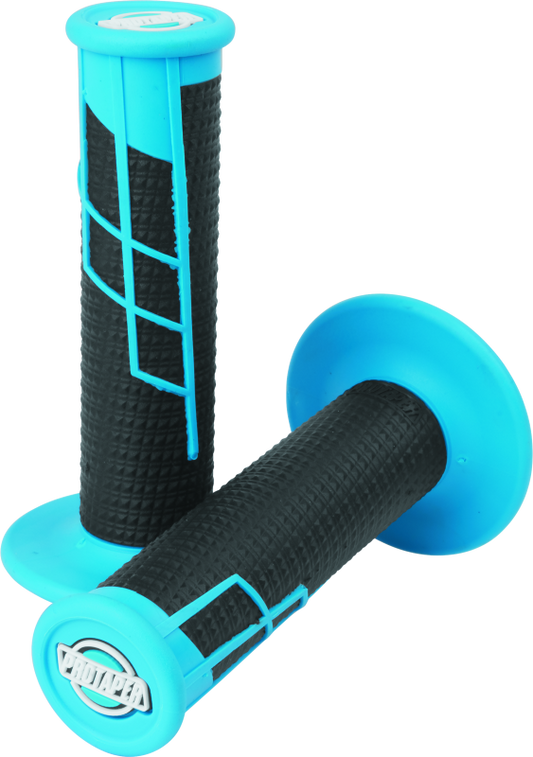 ProTaper Clamp-On 1/2 Waffle Grip - Neon Blue/Black