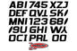 Hardline Boat Lettering Registration Kit 3 in. - 700 Solid Black