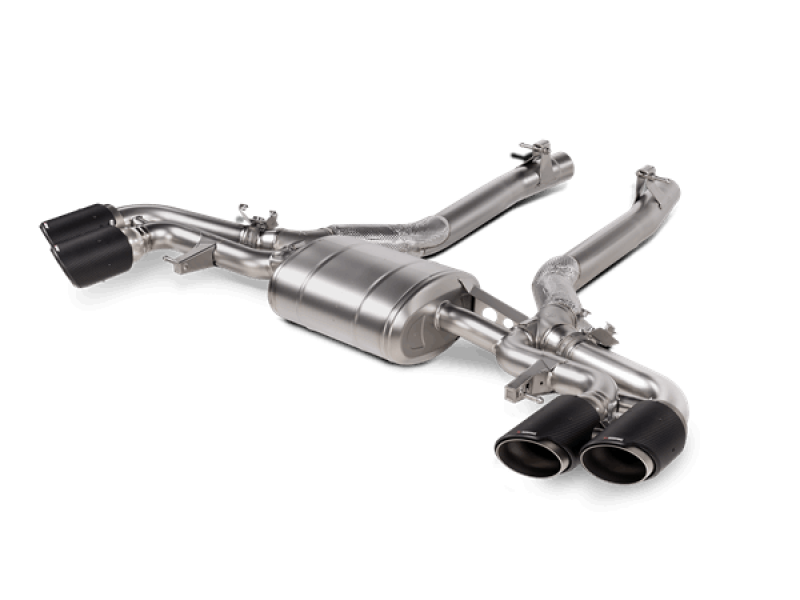 Akrapovic 2020-23 BMW X5M (F95)/X6M (F96) Slip-On Line (Titanium) w/Carbon Fiber Titanium Tips