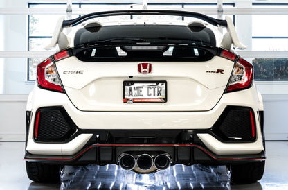 AWE Tuning 2017+ Honda Civic Type R Track Edition Exhaust w/Front Pipe & Triple Chrome Silver Tips