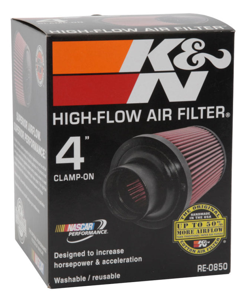 K&N Universal Air Filter (4in. Flange / 6in. Base OD / 4-5/8in. Top OD / 6in. Height)