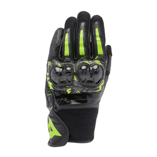 Dainese Mig 3 Unisex Leather Gloves Black/Anthracite/Yellow Fluorescent - Small