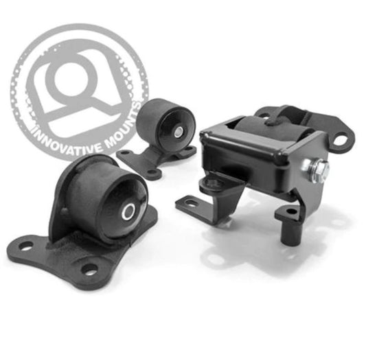 Innovative 97-01 Honda Prelude H/F Series Black Replacement Steel Mounts 75A Bushings