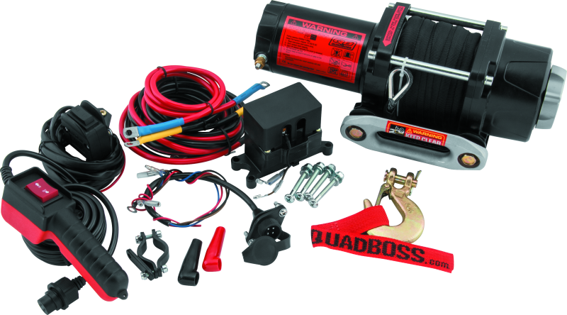 QuadBoss Winch 2500Lb W/Synthetic Rope