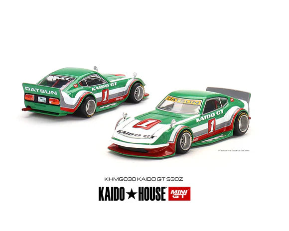 Kaido House x Mini GT 1:64 Datsun KAIDO Fairlady Z Kaido GT V2 Green With White Limited Edition