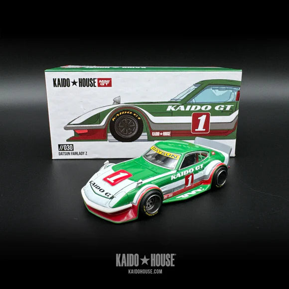 Kaido House x Mini GT 1:64 Datsun KAIDO Fairlady Z Kaido GT V2 Green With White Limited Edition