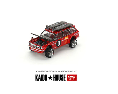 Kaido House x Mini GT 1:64 Datsun KAIDO 510 Wagon Kaido GT Surf Safari RS V2 – Red – Limited Edition