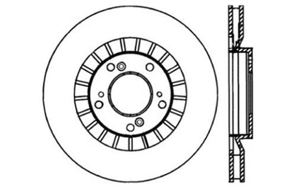 StopTech 00-09 S2000 Slotted & Drilled Right Front Rotor