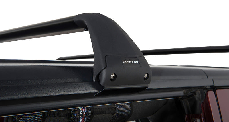 Rhino-Rack 07-22 Jeep Wrangler JK/JL 4 Door Hard Top Vortex SG 2 Bar Roof Rack - Black