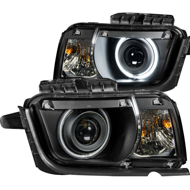 ANZO 2010-2013 Chevrolet Camaro Projector Headlights w/ Halo Black (CCFL)