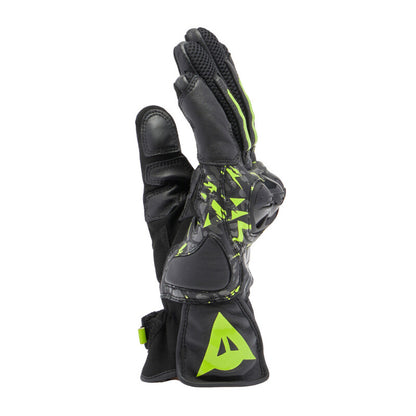 Dainese Mig 3 Unisex Leather Gloves Black/Anthracite/Yellow Fluorescent - Small