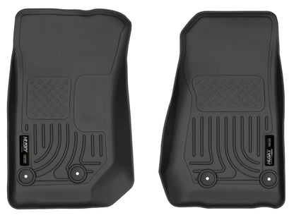 Husky Liners 14 Jeep Wrangler 2/4 Door Weatherbeater Black Front Floor Liners