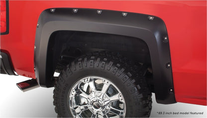 Bushwacker 07-13 Chevy Silverado 1500 Fleetside Pocket Style Flares 4pc 78.7/97.6in Bed - Black