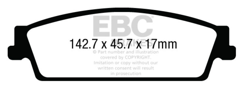 EBC 15+ Cadillac Escalade 6.2 2WD Ultimax2 Rear Brake Pads