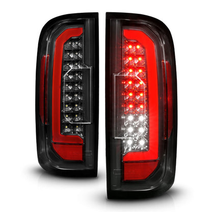 ANZO 15-21 GMC Canyon Full LED Taillights w/ Red Lightbar Black Housing/Clear Lens