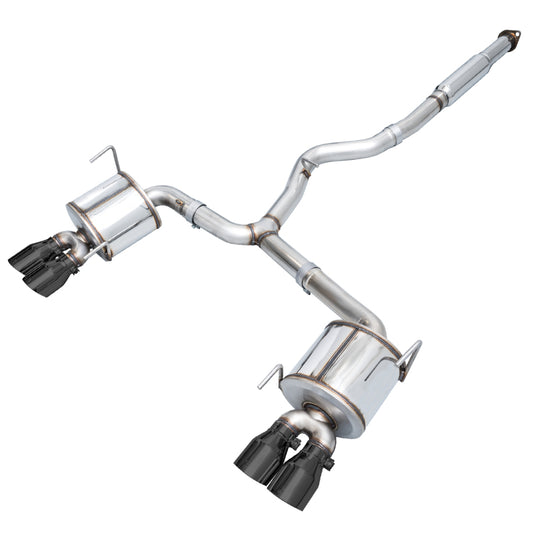 AWE Tuning Subaru STI VA / WRX GV / STI GV Sedan Touring Edition Exhaust - Diamond Black Tip (102mm)