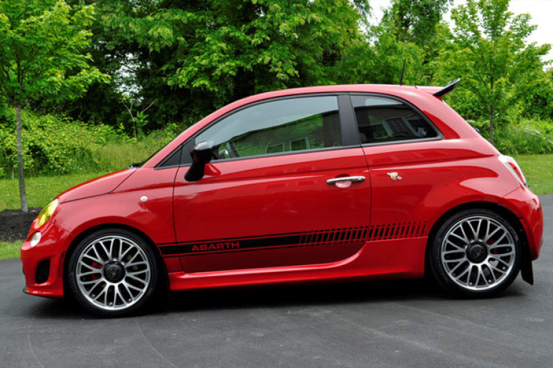 Rally Armor 12-18 Fiat 500 Black UR Mud Flap w/Red Logo