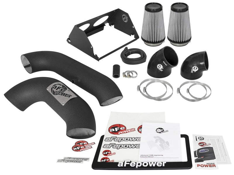 aFe MagnumFORCE 2XP Intake w/3.5in Black Steel Housing Pro DRY S Filter 2017 Ford F-150 V6-3.5L (tt)