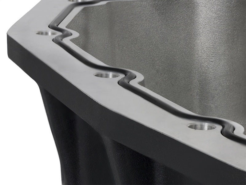 AFE Pro Series Engine Oil Pan Black w/Machined Fins; 11-16 Ford Powerstroke V8-6.7L (td)