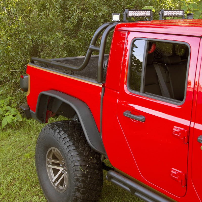 Rugged Ridge 21+ Jeep Gladiator (JT) Steel Tube Rear Fender Flare Kit - Black