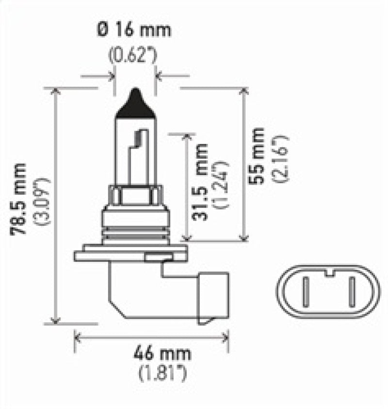 Hella 9006 12V 55W Halogen Bulb