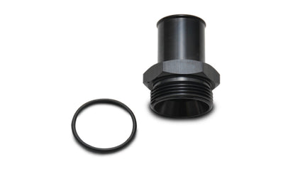 Vibrant 1.25in Hose Barb to 16 ORB Male w/ O-Ring - Black Anodized Aluminum