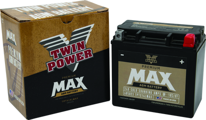 Twin Power GYZ-16HL Premium MAX Battery Replaces H-D 65958-04 Made in USA 240 CCA